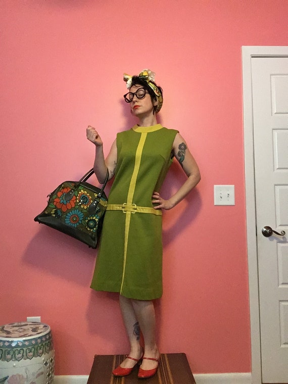 60s Green Mod Dress