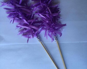 25 Lavender Diamond Wrap Candy Apple Sticks