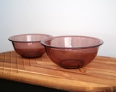 Cranberry Pyrex Nesting Mixing Bowls 322 323