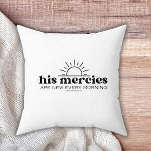Personalized Pillow Faith Based Pillows Christian Decorations Home Accessories Scripture Decorative Pillow Faith Based Pillow Square