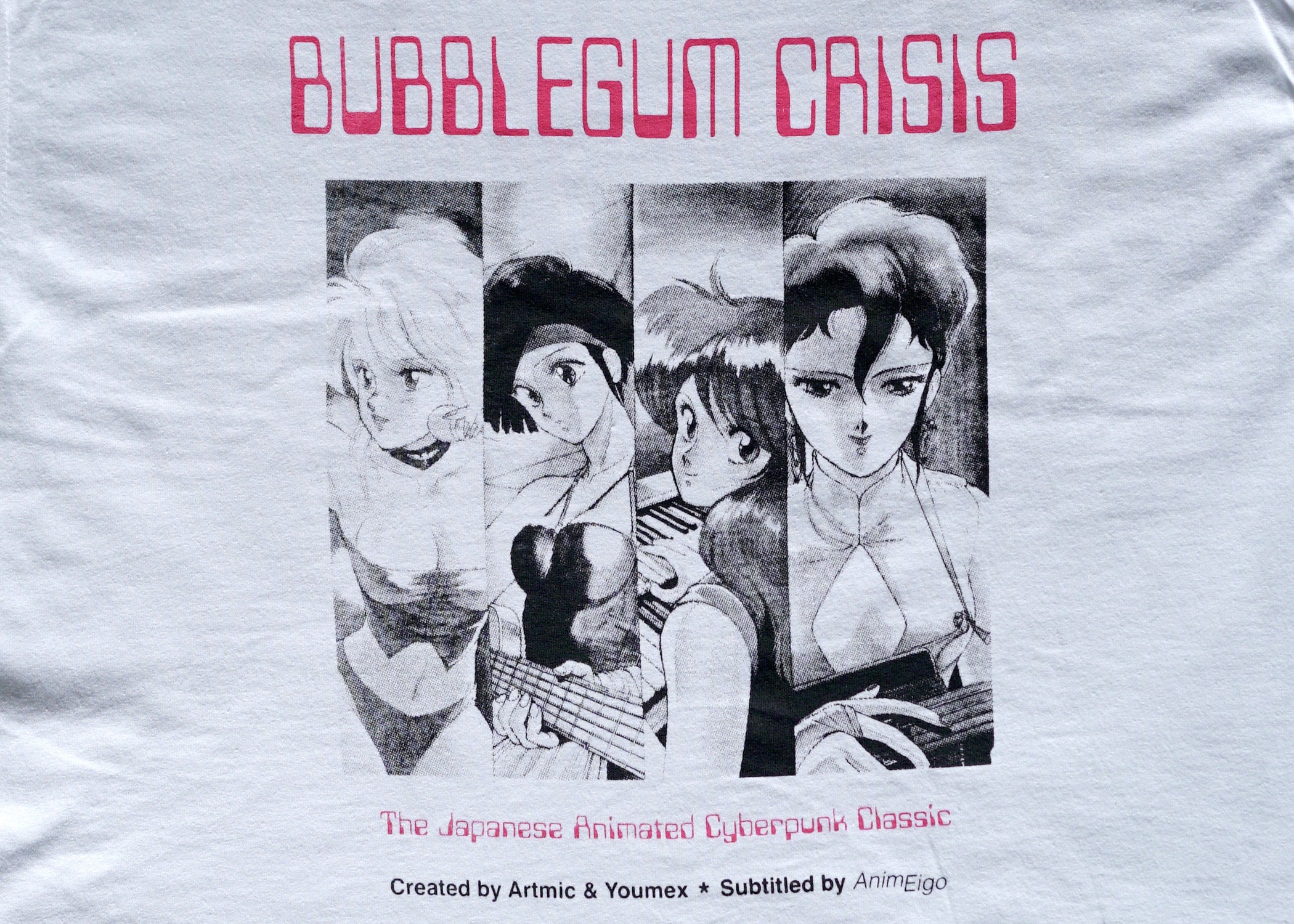 Bubblegum Crisis Animeigo Hand Screen Printed Vintage Bootleg T 