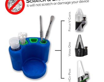 Mini Puck V SILICONED Carb Cap Stand /& Wand Holder S D by GLASS Kaddy @ KADDY.net