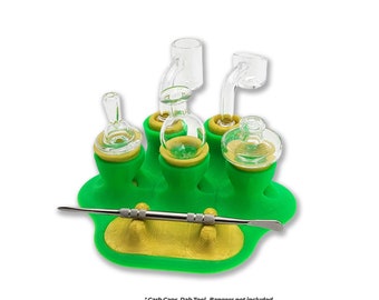 Mini Puck V SILICONED Carb Cap Stand /& Wand Holder S D by GLASS Kaddy @ KADDY.net