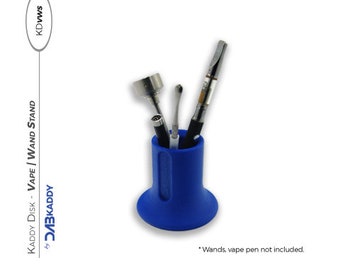 Mini Puck V SILICONED Carb Cap Stand /& Wand Holder S D by GLASS Kaddy @ KADDY.net