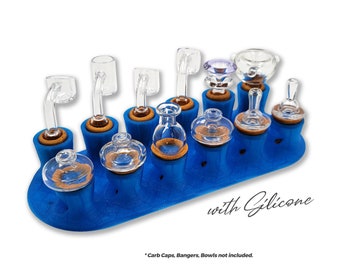 Mini Puck V SILICONED Carb Cap Stand /& Wand Holder S D by GLASS Kaddy @ KADDY.net