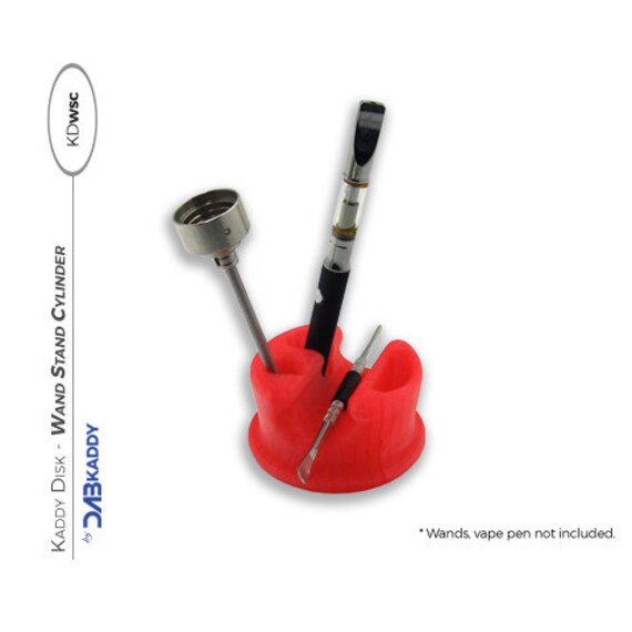 Mini Puck V SILICONED Carb Cap Stand /& Wand Holder S D by GLASS Kaddy @ KADDY.net