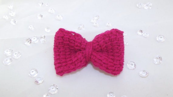 Crochet Hair Bows Homemade Hair Ties Etsy