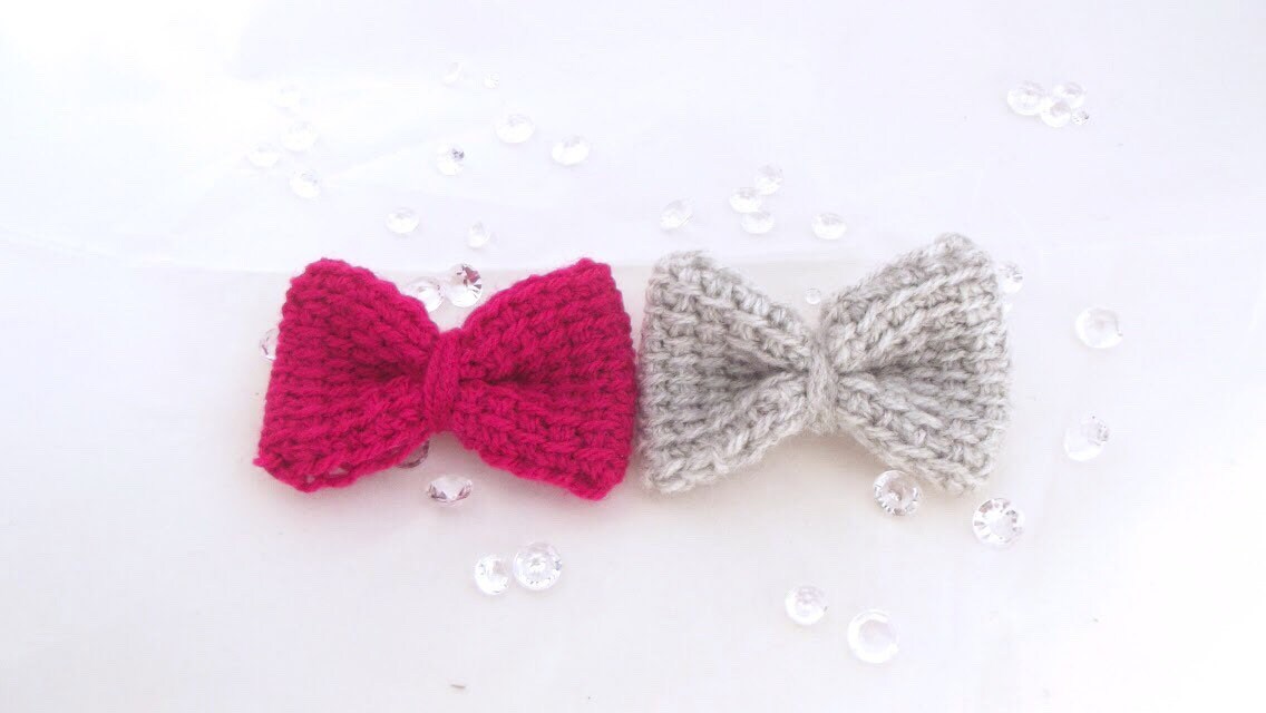 Crochet Hair Bows Homemade Hair Ties Etsy