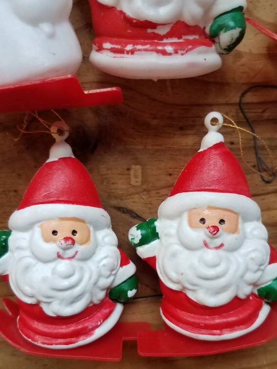 Vintage Blow Mold Christmas Tree Ornaments Hong Kong Blow Etsy