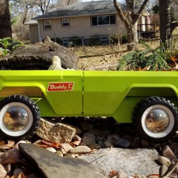 Vintage Die Cast Farm Truck Toy Neon Green Buddy L Pony Xpress Stock