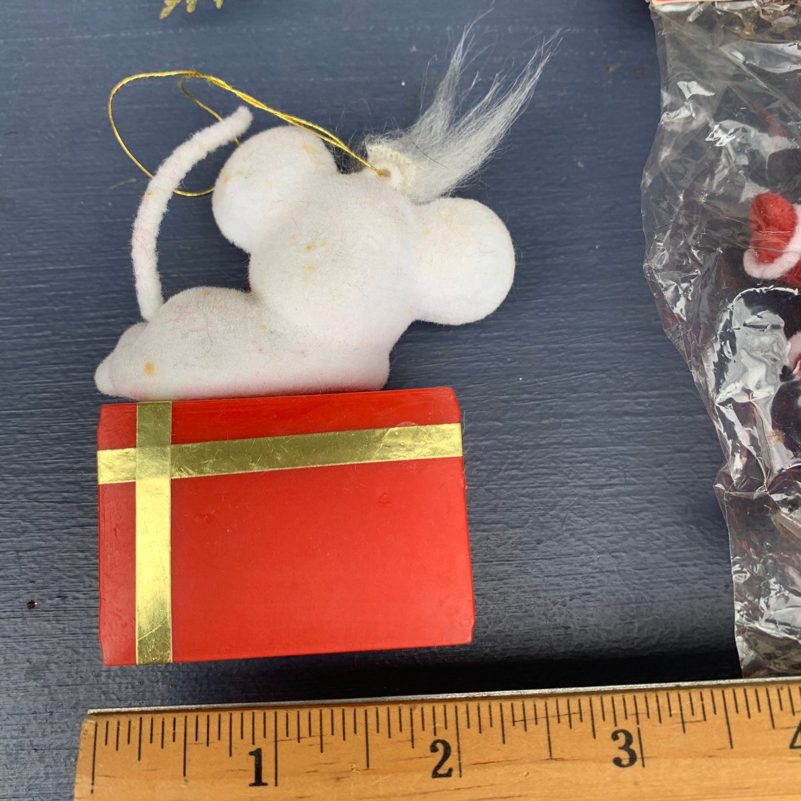 Vintage Flocked Blow Mold Christmas Tree Ornaments Hong Kong Etsy