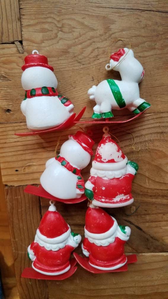 Vintage Blow Mold Christmas Tree Ornaments Hong Kong Blow Etsy