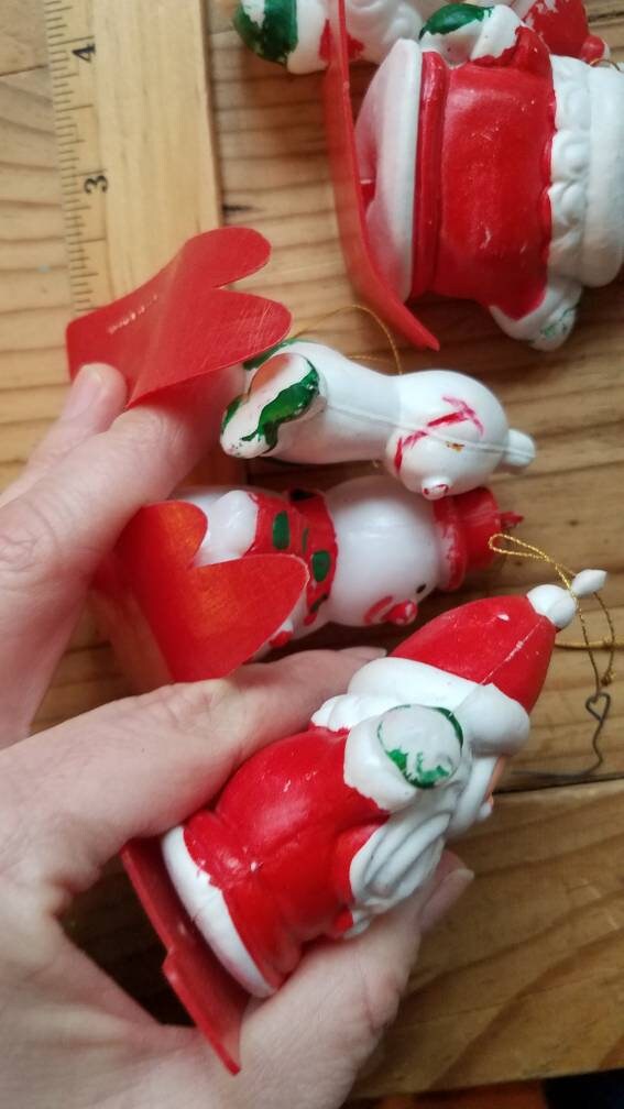Vintage Blow Mold Christmas Tree Ornaments Hong Kong Blow Etsy