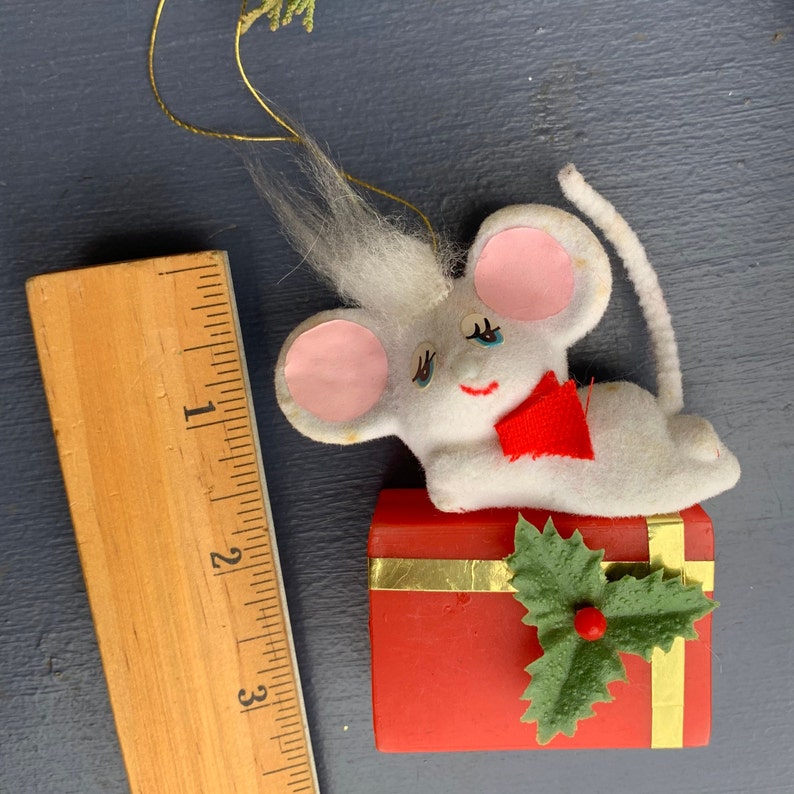 Vintage Flocked Blow Mold Christmas Tree Ornaments Hong Kong Etsy