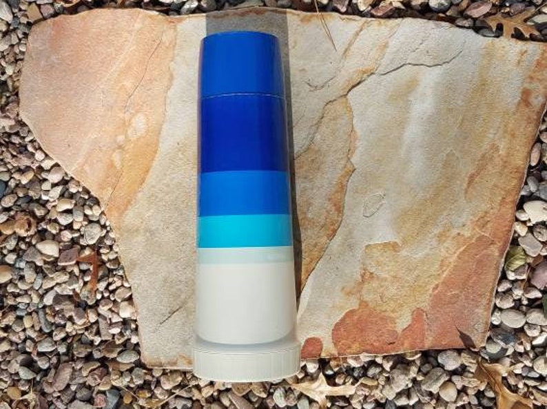 Vintage 1960s rayas azules grandes termos aislado botella con | Etsy