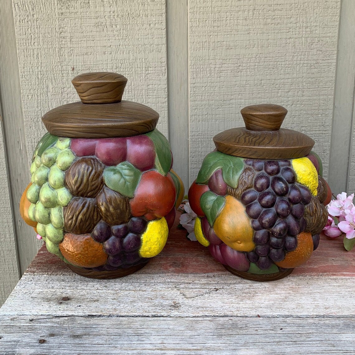 Vintage Fruit Jar Jars with Lid Vintage Canisters Cookie Jar Etsy