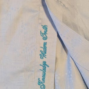 Camisa Robert Graham para hombre, talla 3XL, azul claro estampada, manga larga, nueva con etiquetas. imagen 6