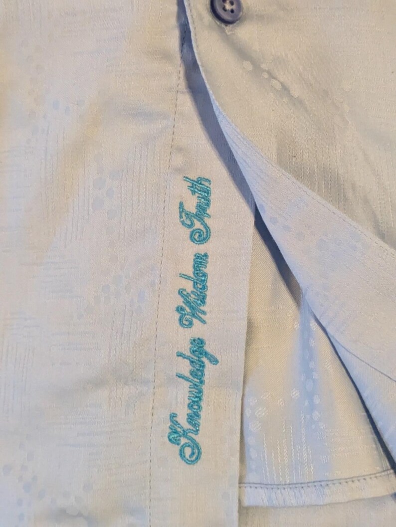Camisa Robert Graham para hombre, talla 3XL, azul claro estampada, manga larga, nueva con etiquetas. imagen 6