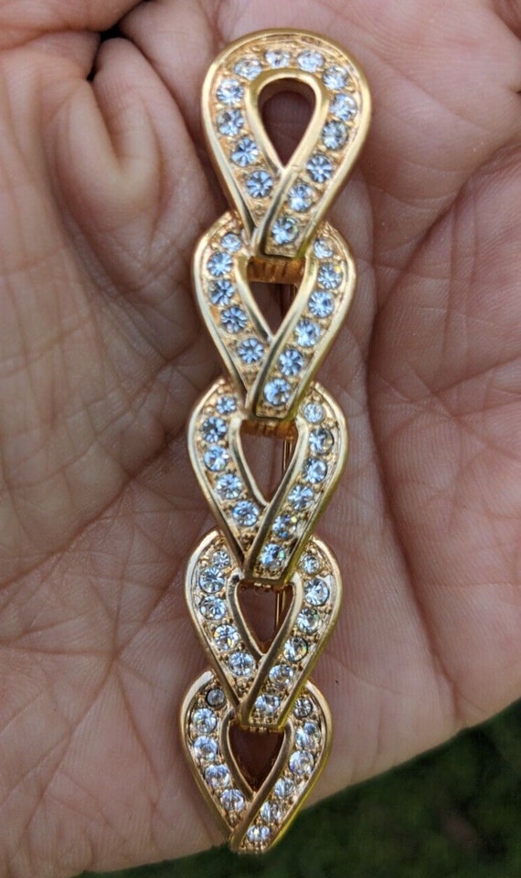Vintage Swarovski Crystal Signed Gold Tone Aurora 