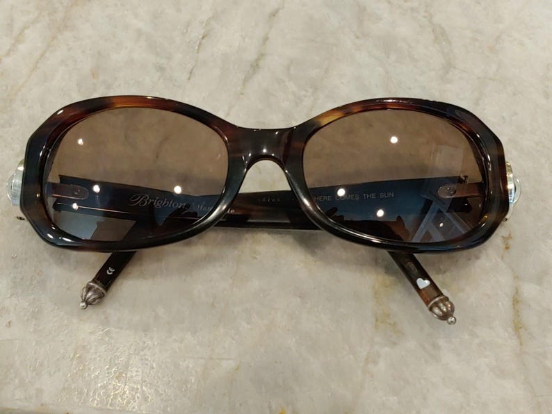 VTG Classic Brighton Sunglasses Here Comes The Sun Tortoise & Silver image 1