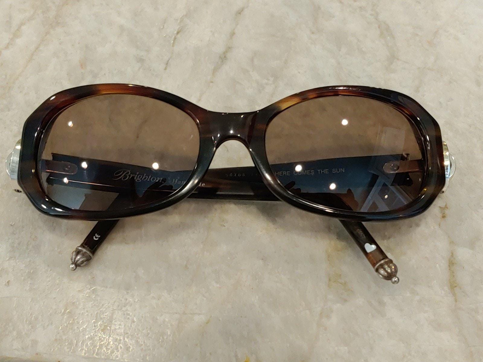 NWT Vintage Brighton Romano Scroll Tortoise Shell Sunglasses with Silver Accents Brighton Silver Sunglasses for Women | eBay main image 3