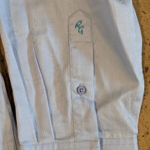 Camisa Robert Graham para hombre, talla 3XL, azul claro estampada, manga larga, nueva con etiquetas. imagen 4