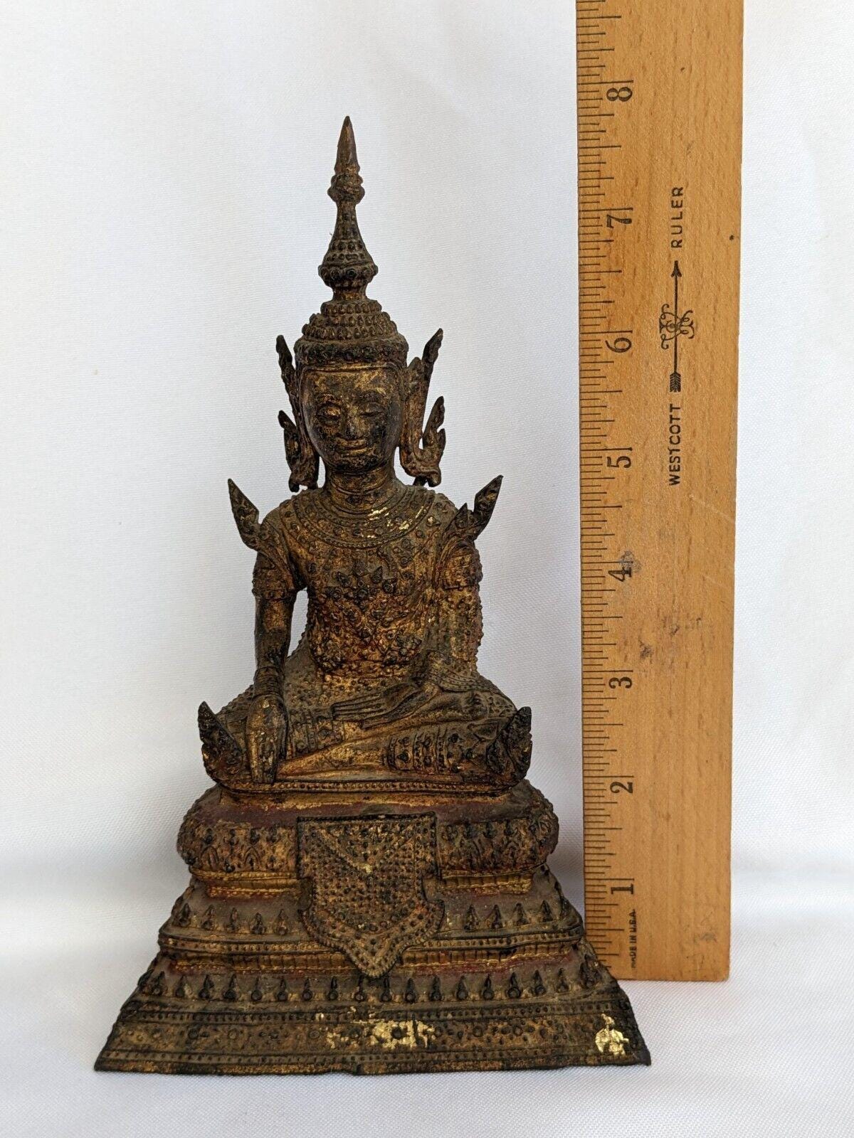 19世紀アンティークのブロンズ製タイ・ラタナコーシン仏像（タイ産