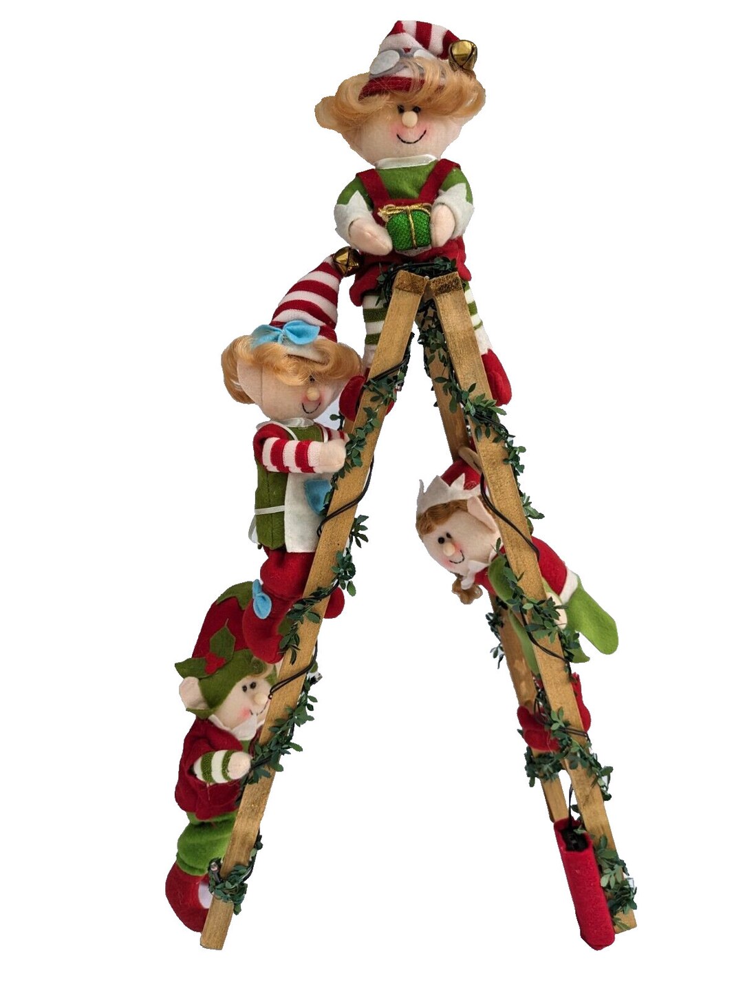 Christmas Elves Elf Ladder Holiday Decor Window Display Etsy