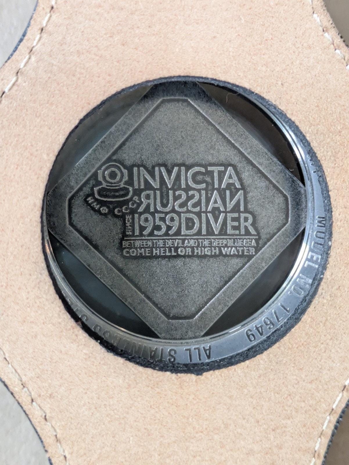 Rare Invicta Russian Diver 17649 Distressed Gunmetal Brown Black Leather Band Invicta Russian Diver Leather Band Wristwatches for sale | eBay main image 4