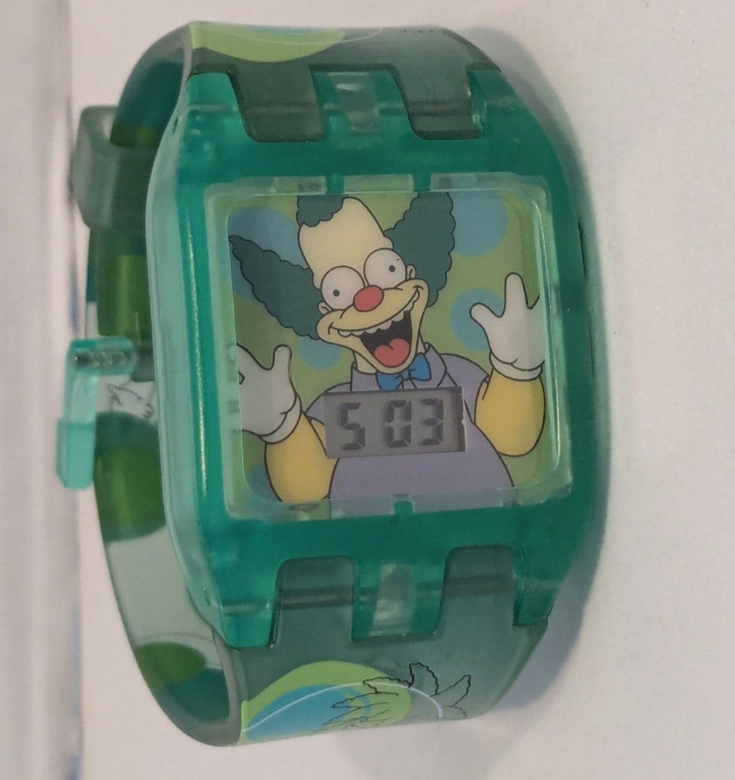 VTG the Simpsons Talking Krusty the Clown Wrist Watch Burger VTG the Simpsons Talking Krusty the Clown Wrist Watch Burger