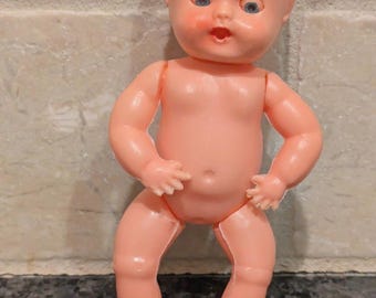 ビンテージ 60s スゥエット ベビーサイズ vintage 単色 500 Vintage 1960s Blue Box Toys Plastic Sleepy Eyes Jointed Baby