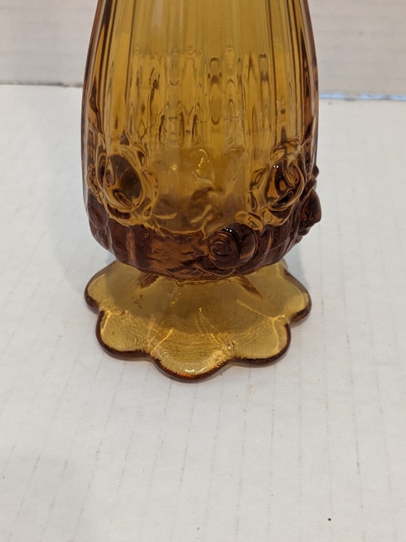 ヴィンテージ フェントン アンバー キャベツ ローズ フローラル