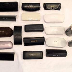 Lot Of 18 Blvgari Versace Prada Coach Fendi Tom Ford Sunglasses Cases Only