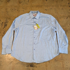 Camisa Robert Graham para hombre, talla 3XL, azul claro estampada, manga larga, nueva con etiquetas. imagen 1