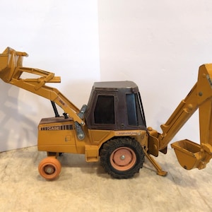 VTG 1986 ERTL 1:16 Diecast Case 580E Construction King Loader Grävmaskin i befintligt skick USA