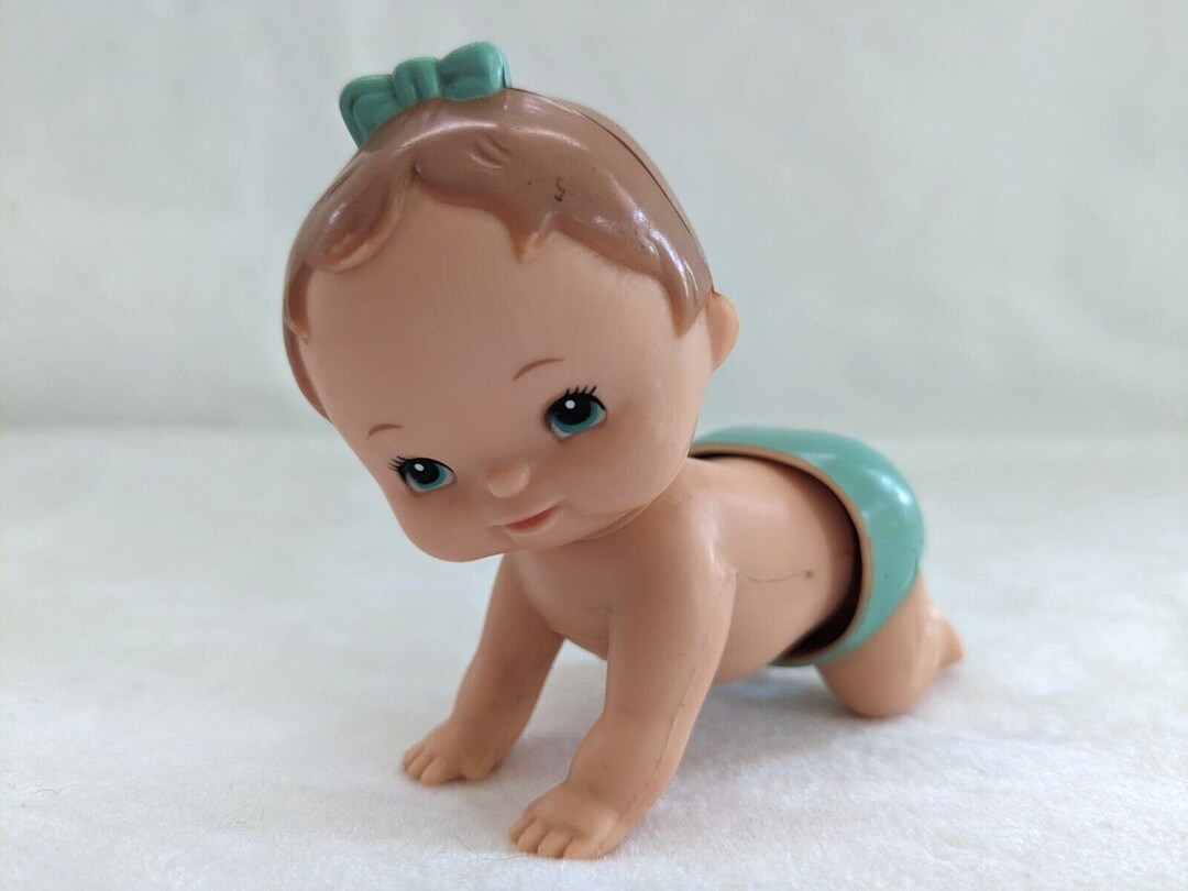 Vintage 1977 Tomy Windup Crawling Baby KIDALONGS Toy Etsy