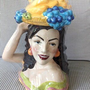 Carmen Miranda Retro Keksdose Casual Home Ziel Exklusiv Porzellan Anfang 2000 in Ausgefallene Plastik Rappen