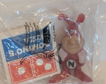 1987 Domino&#39;s Pizza Avoid The Noid Figurine publicitaire vintage en PVC, mascotte alimentaire 87