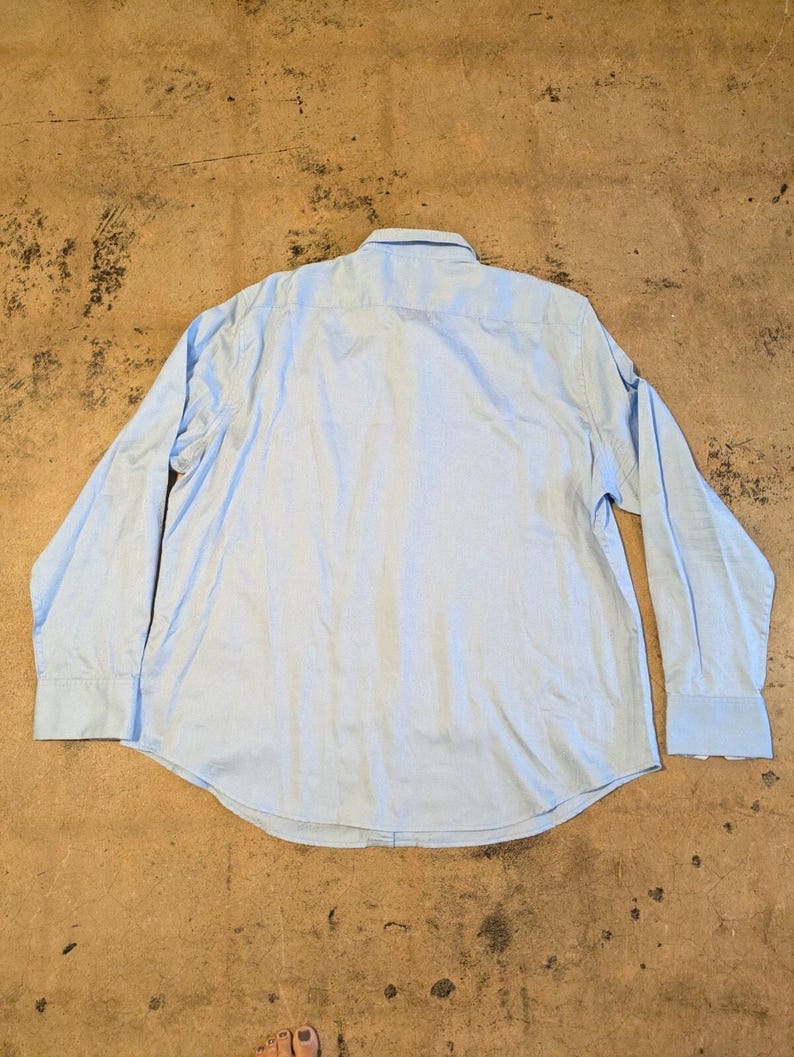Camisa Robert Graham para hombre, talla 3XL, azul claro estampada, manga larga, nueva con etiquetas. imagen 5
