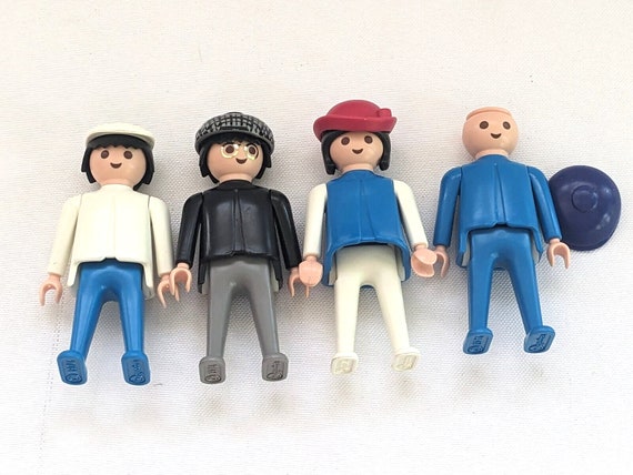 PLAYMOBIL GEOBRA 1974 ECHELLES DE CHANTIER VINTAGE lot de 4 BON ETAT