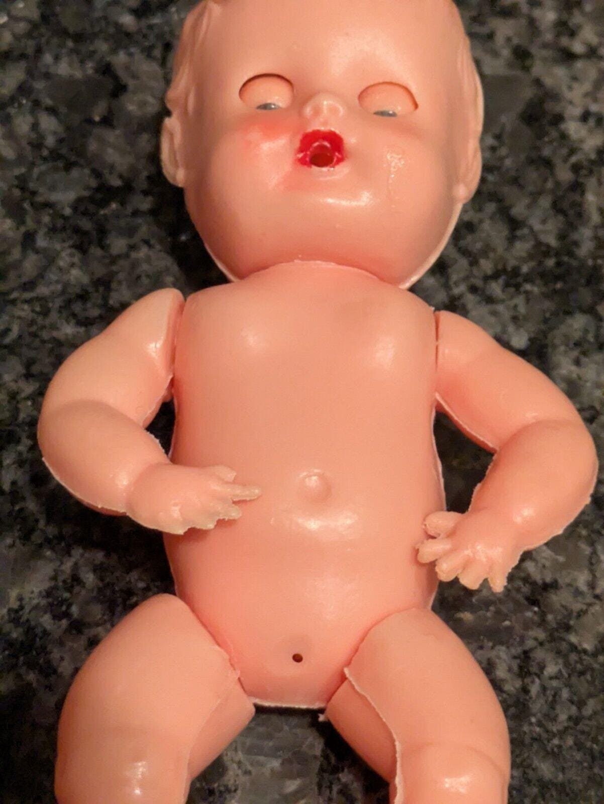 ビンテージ 60s スゥエット ベビーサイズ vintage 単色 500 Vintage 1960s Blue Box Toys Plastic Sleepy Eyes Jointed Baby