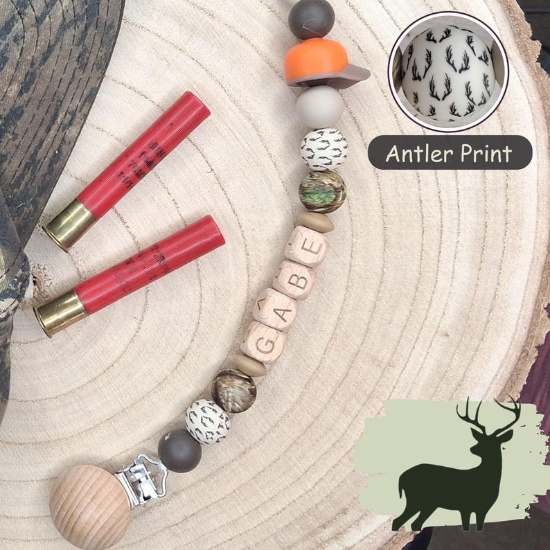 Hunting Pacifier Deer Hunter Pacifier Clips Safe Unique Baby Boy Girl Cute Moms Dads ...