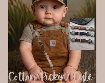Duck Call Mallard Pacifier Clips Personalized Unique Baby Boy Girl Camo Hunting Custom Gifts for Baby Shower
