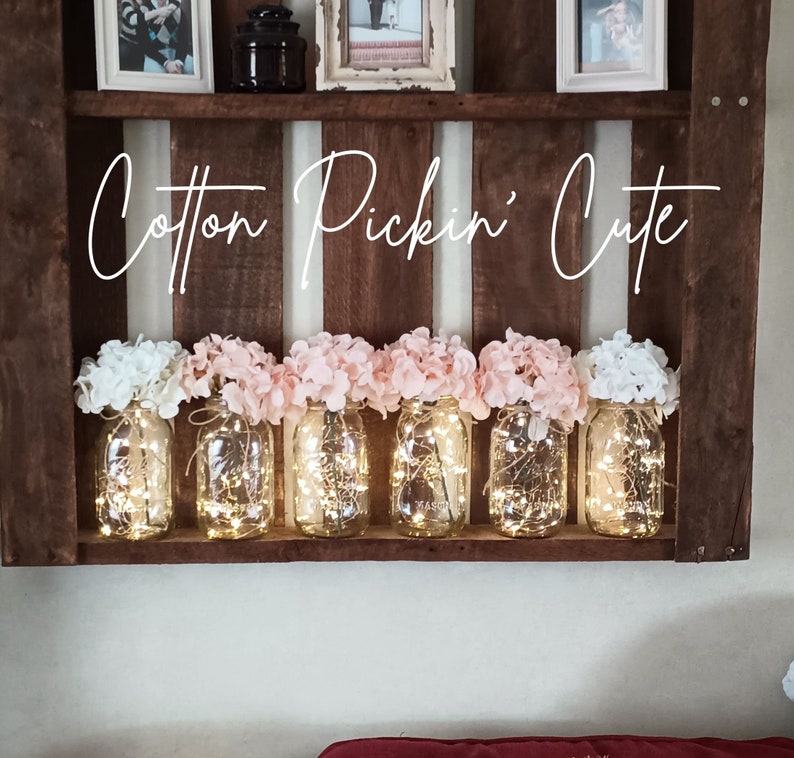 floral mason jar rustic baby shower table decor