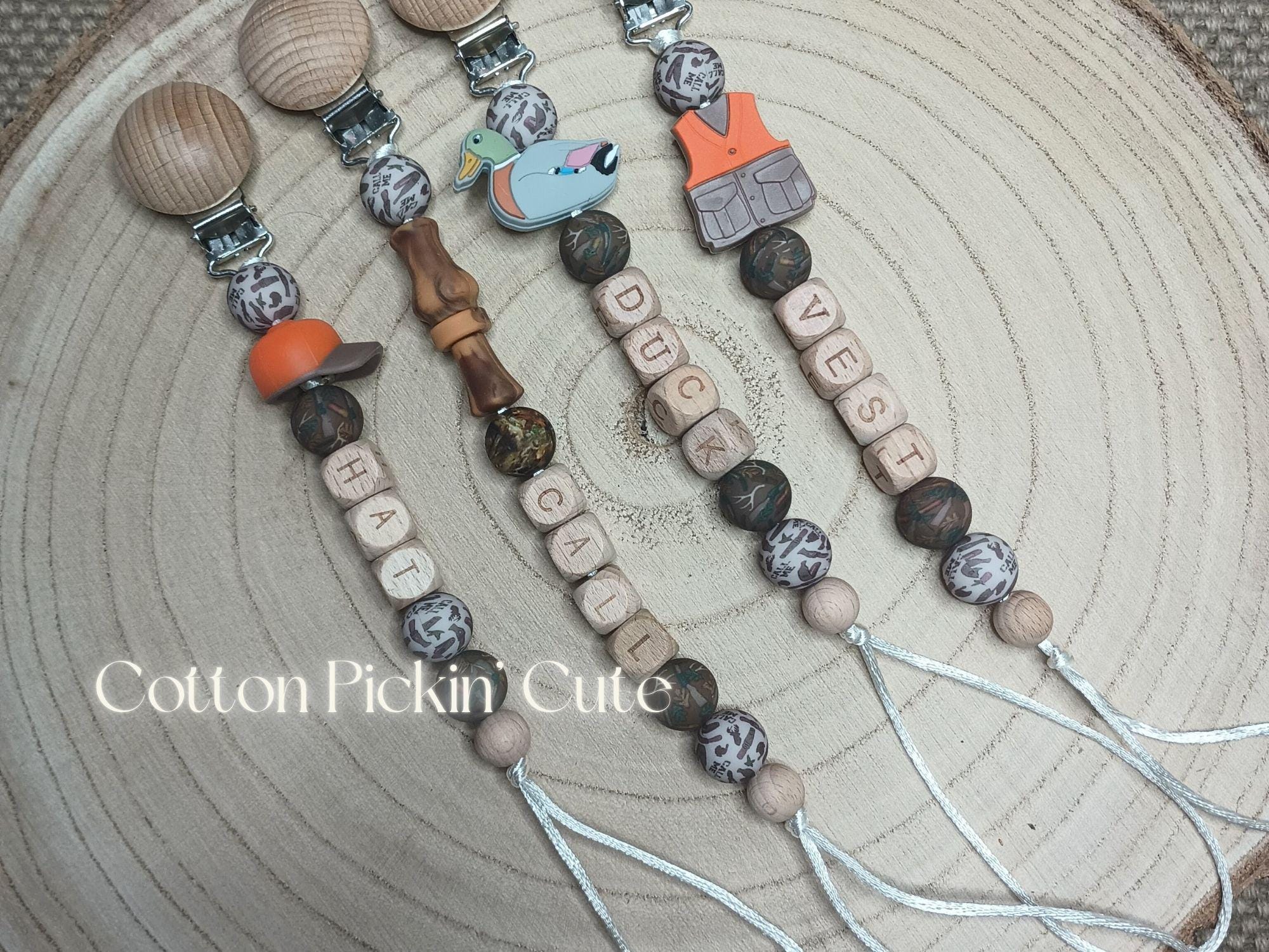 Duck Call Pacifier Clips Safe Unique Baby Boy Girl Cute Moms Dads Gifts for Baby Baby Shower