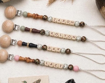 Duck Call Mallard Pacifier Clips Personalized Unique Baby Boy Girl Camo Hunting Custom Gifts for Baby Shower