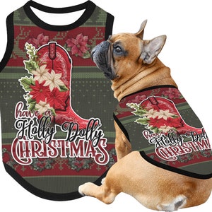 Have a Holly Dolly Christmas All Over Print Pet Tank Top