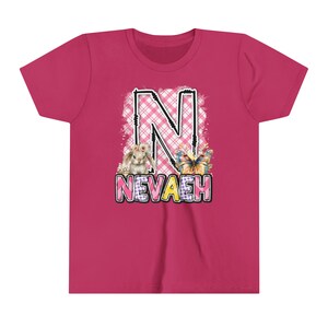 Niedliches skizzenhaftes benutzerdefiniertes personalisiertes Hemd | Personalisierte Ostern Shirt | Ostern T-Shirt | Ostern T-Shirt für Mädchen | Frohe Ostern Shirt