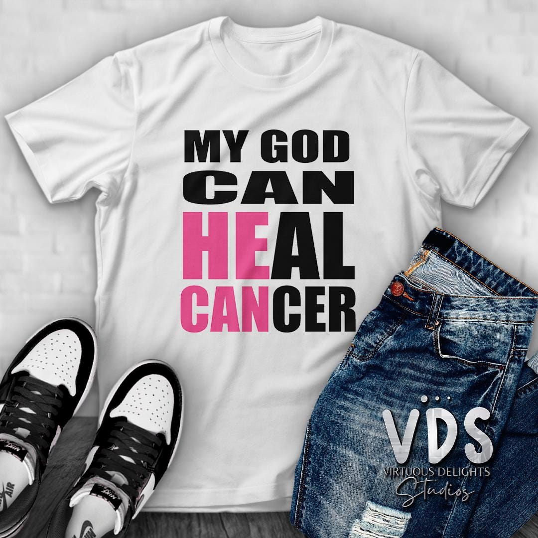 Breast Cancer Shirt for Women-god Can Heal Cancer Shirt-breast