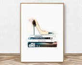 Chanel Inspired Decor Chanel Print Chanel Decor Fashion Books Chanel Art Chanel Poster Jimmy Choo Shoes Print Fashion Art Chanel Wall Art